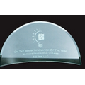 Jade Glass Beveled Moon Award - Small